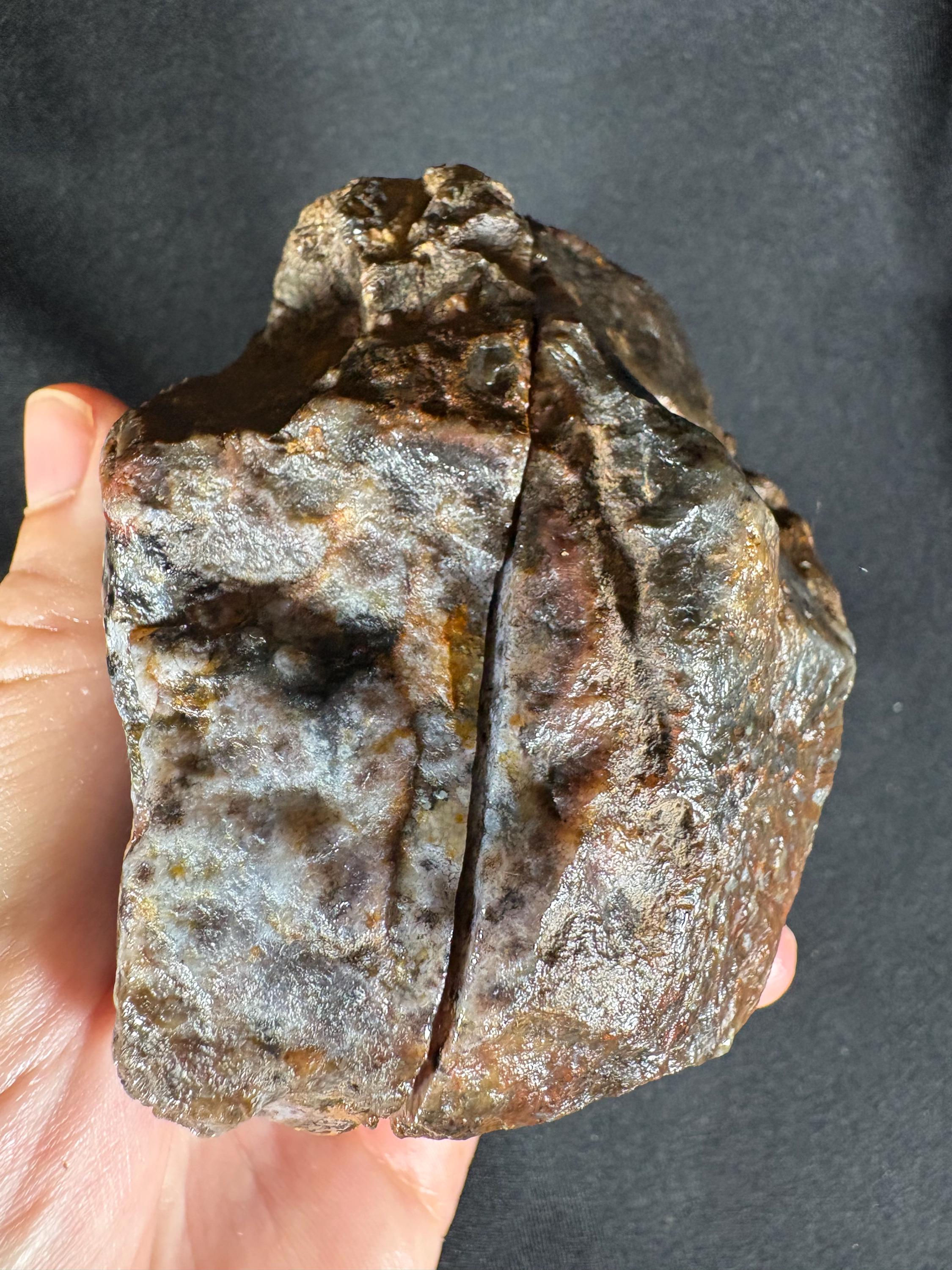 Moss Agate Geode Pair  - Raw Garden Quartz "Frost" Pattern