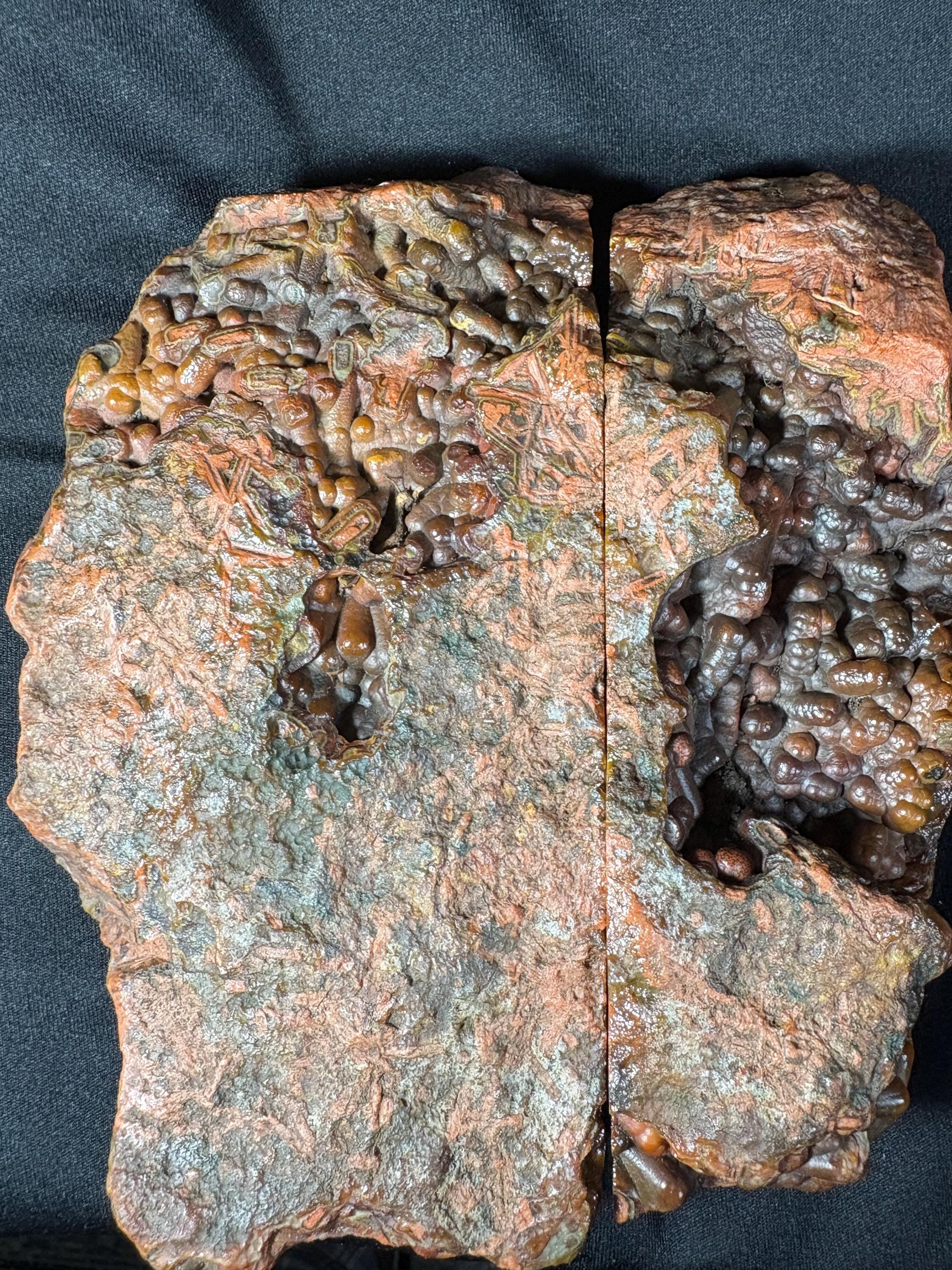 Red Sagenite Agate Pair | Rare Stick Agate Slices