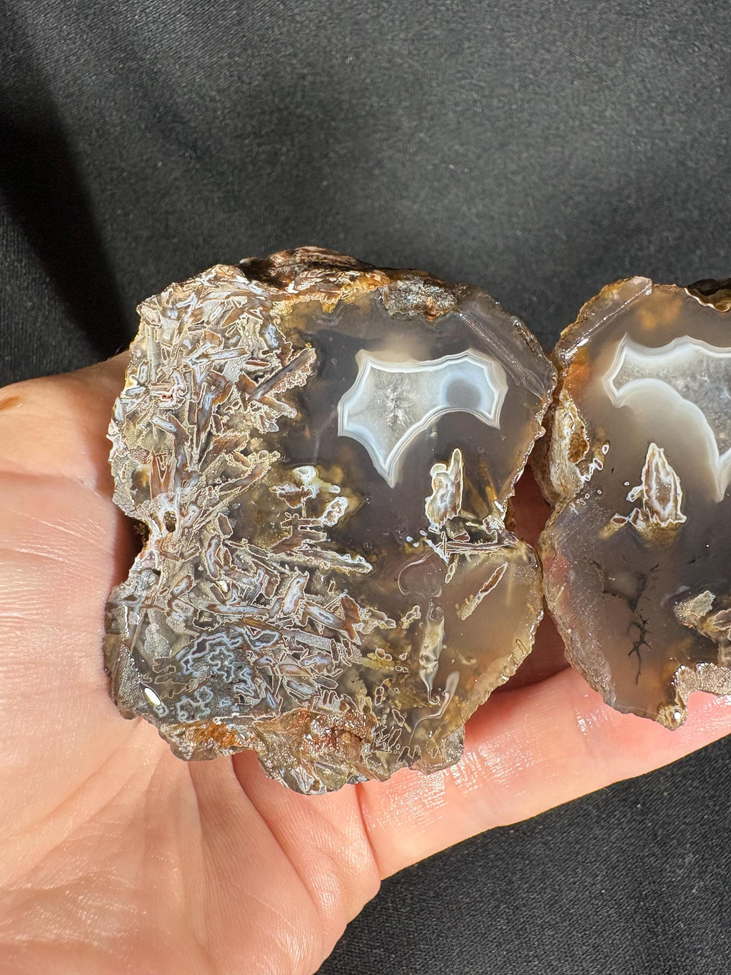 Authentic Ankara Stick Agate Pair