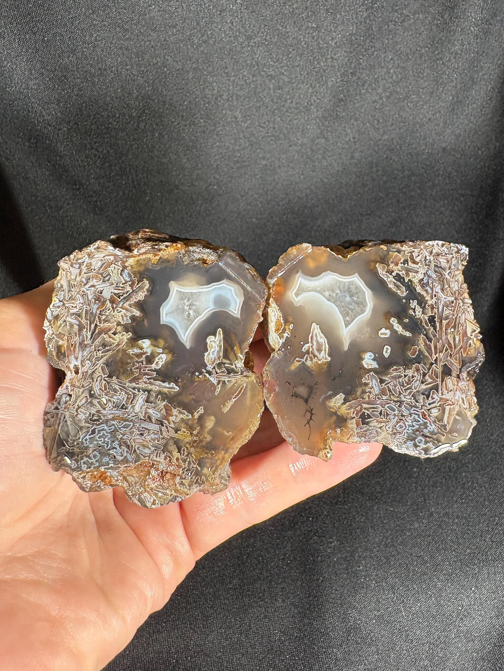 Authentic Ankara Stick Agate Pair
