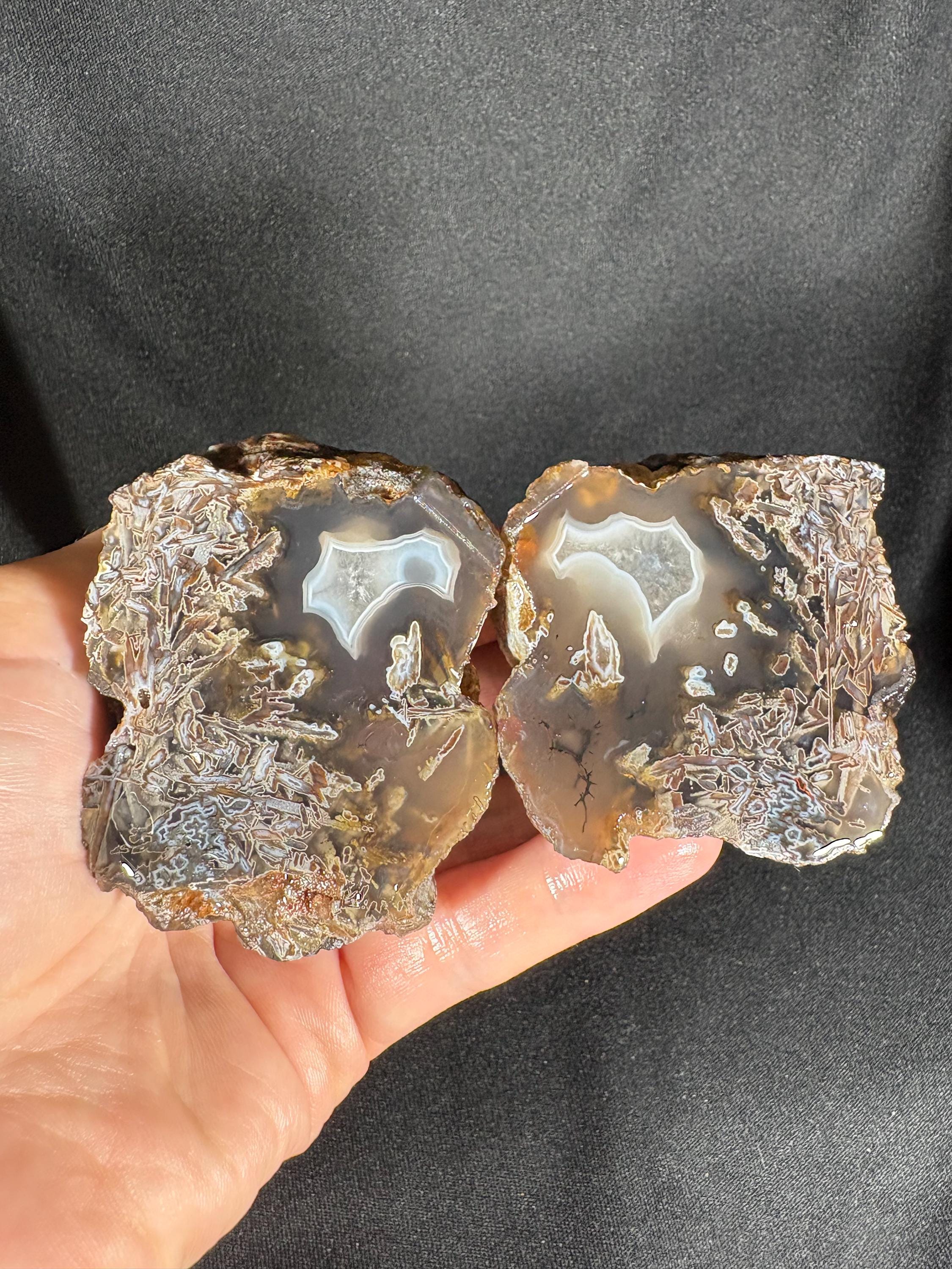 Authentic Ankara Stick Agate Pair