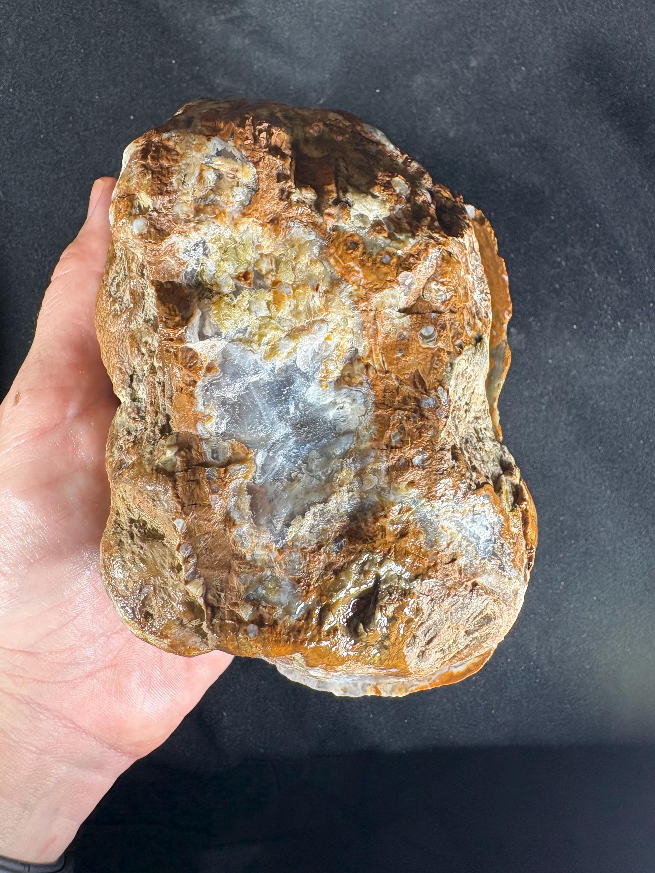 Raw Blue Gray Turkish Agate -  Grounding Collector Stone