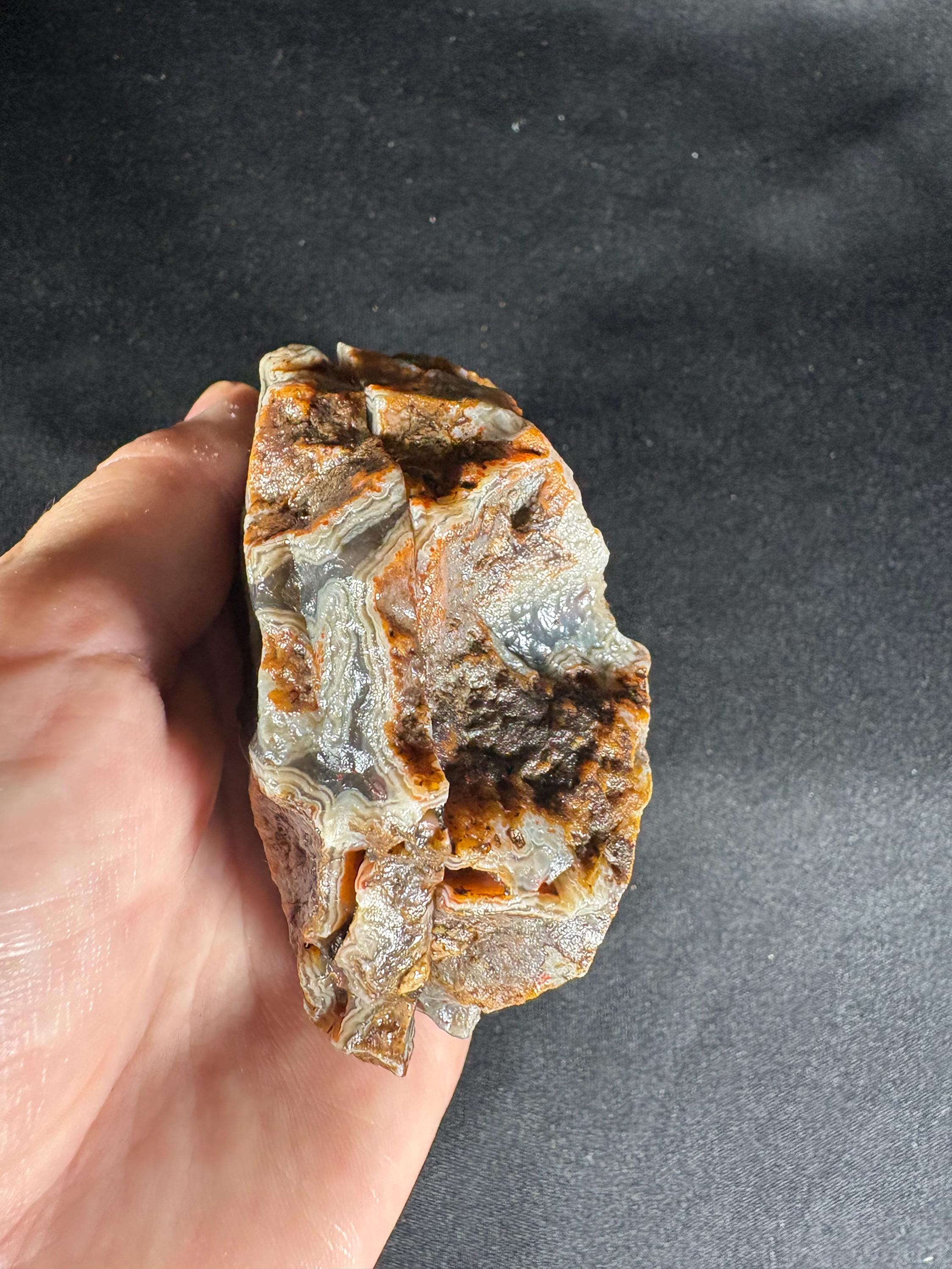 Bladed Pseudomorph Agate - Raw Barite Replacement