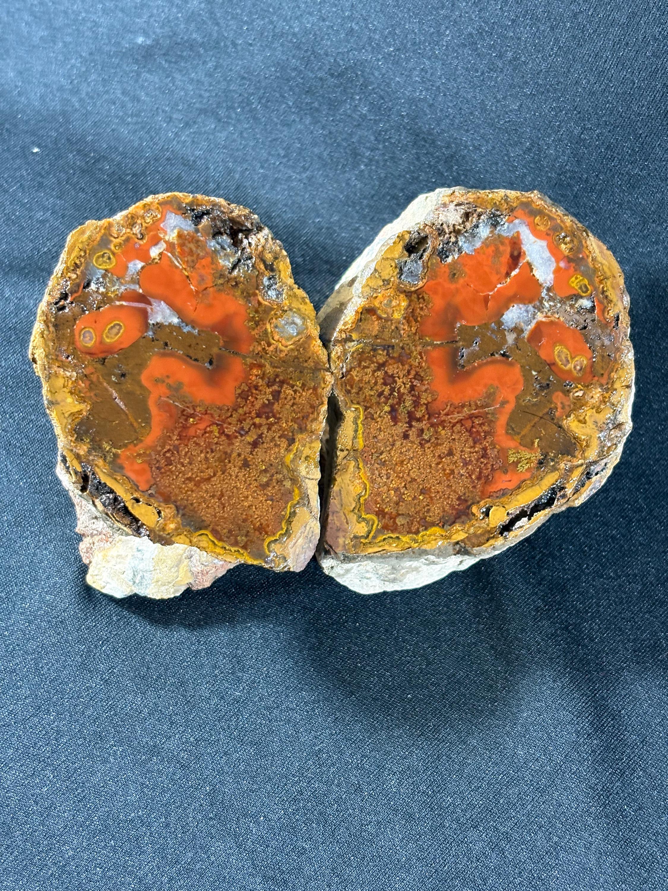 Red Agate Jasper Split Pair
