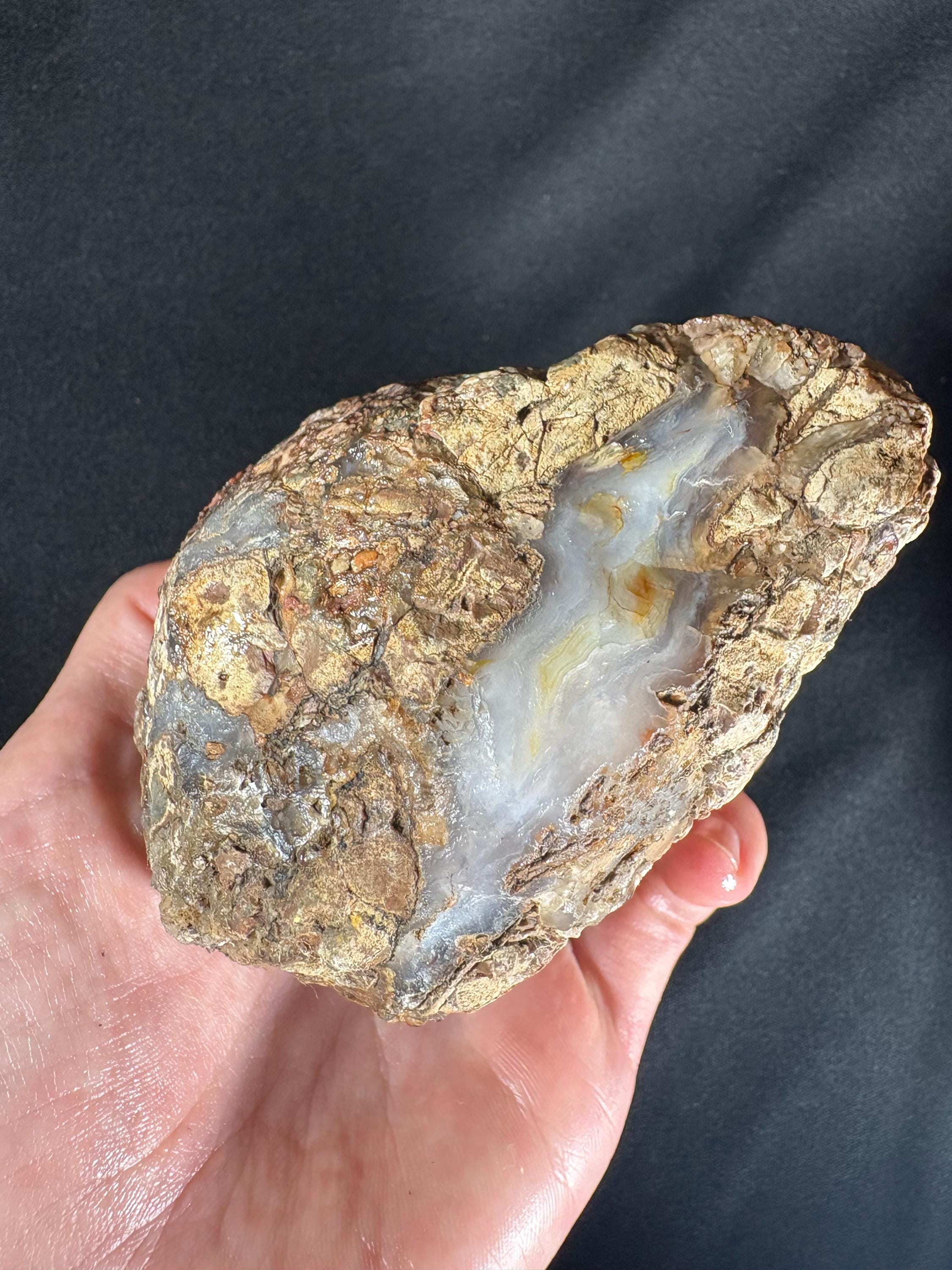 Rare Turkish Fantasy Agate Pair - Star Banded Geode