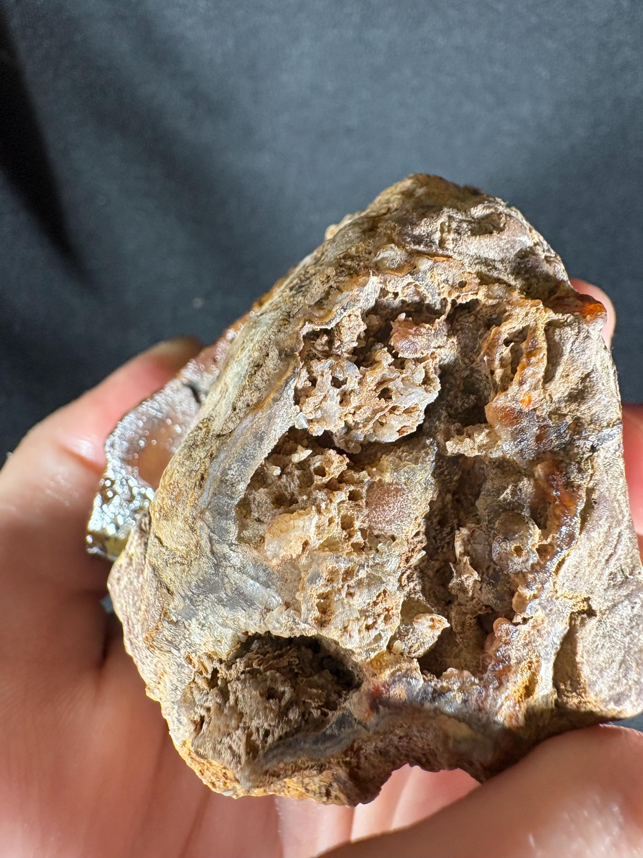 Rare Framed Plume Geode (Unpolished)