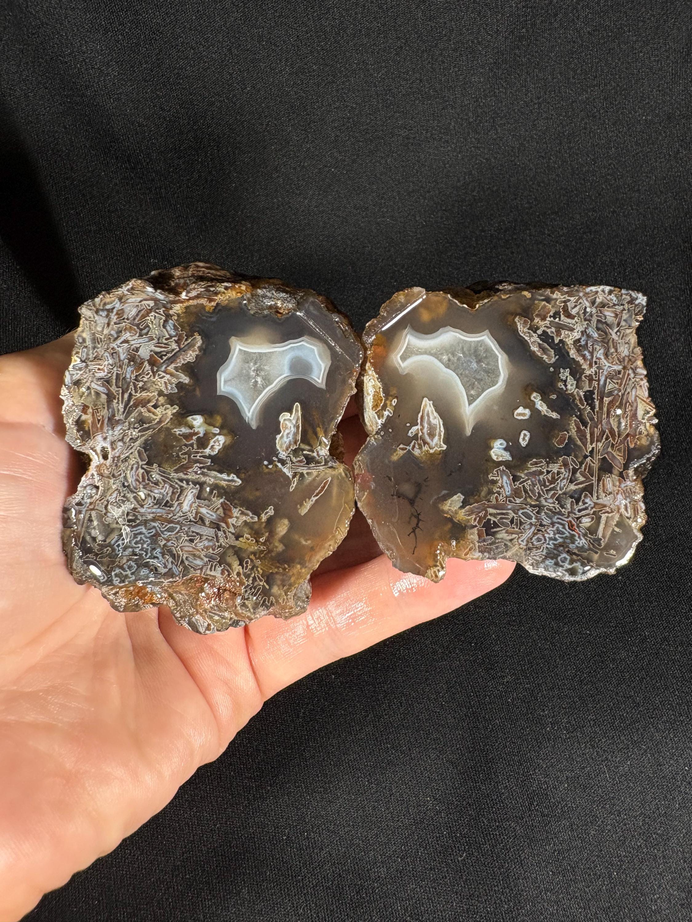 Authentic Ankara Stick Agate Pair
