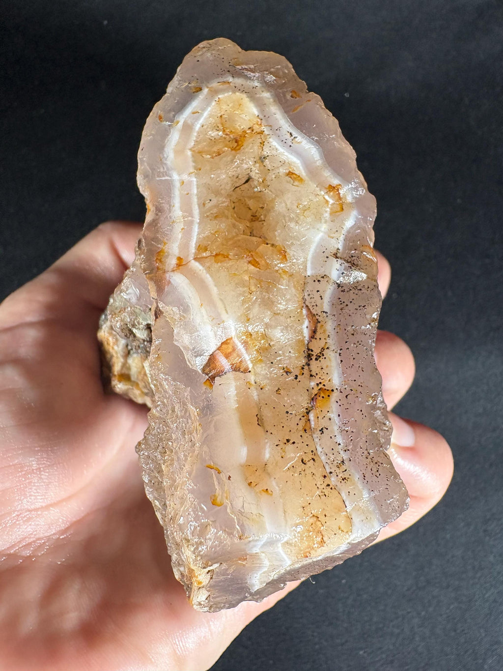 Lavender Agate Geode Pair - Soft Rose Chalcedony