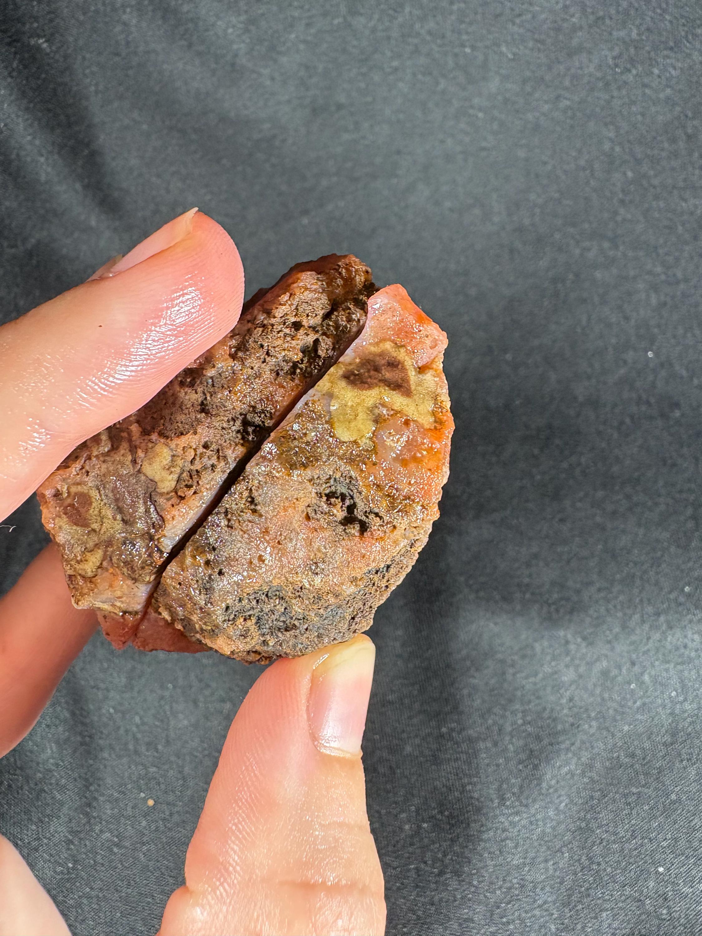 Pink Lace Agate Pair