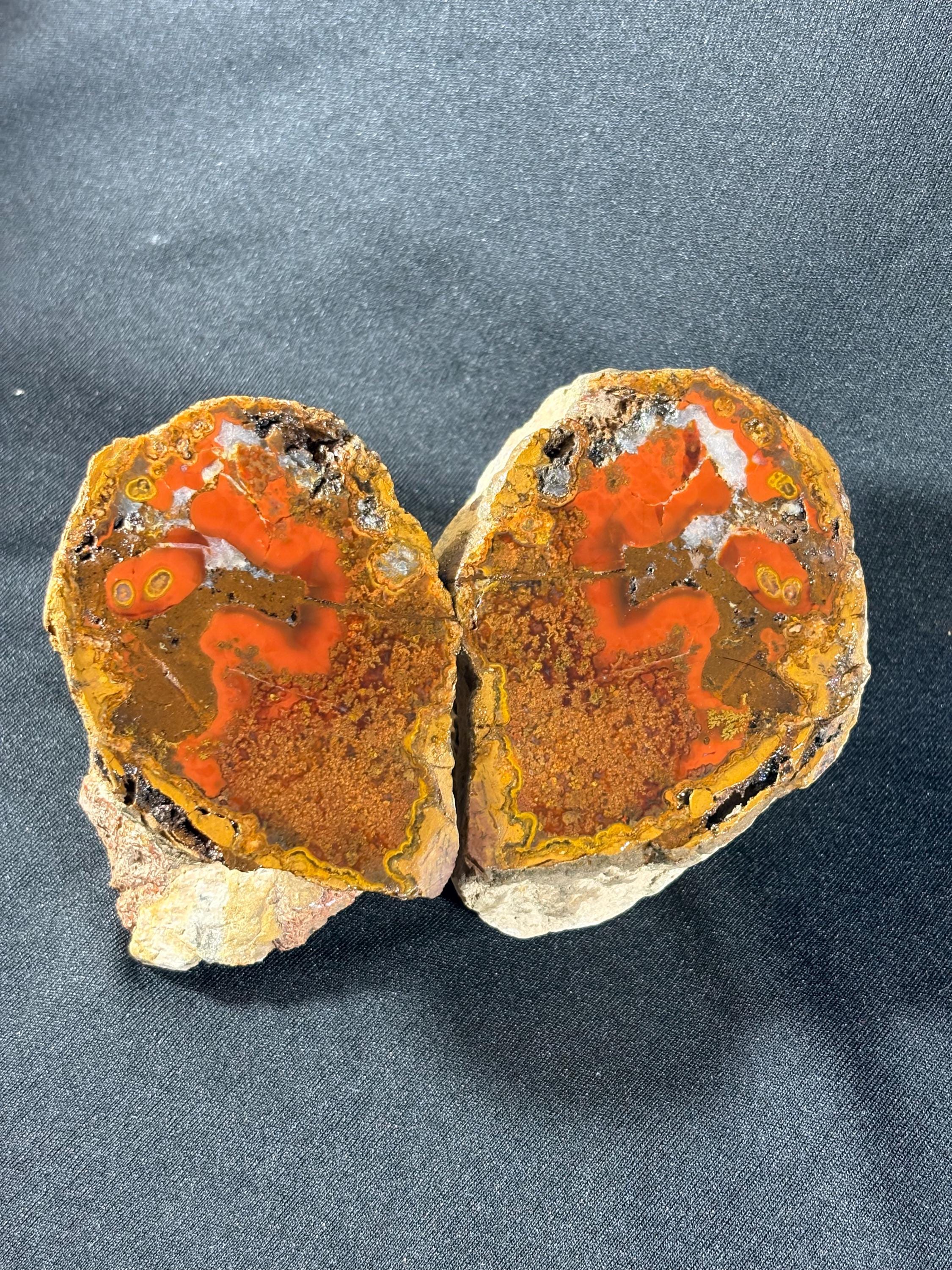 Red Agate Jasper Split Pair