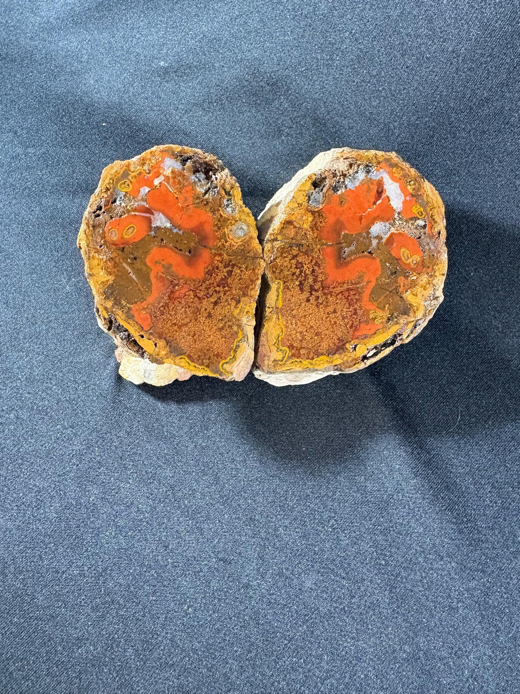 Red Agate Jasper Split Pair