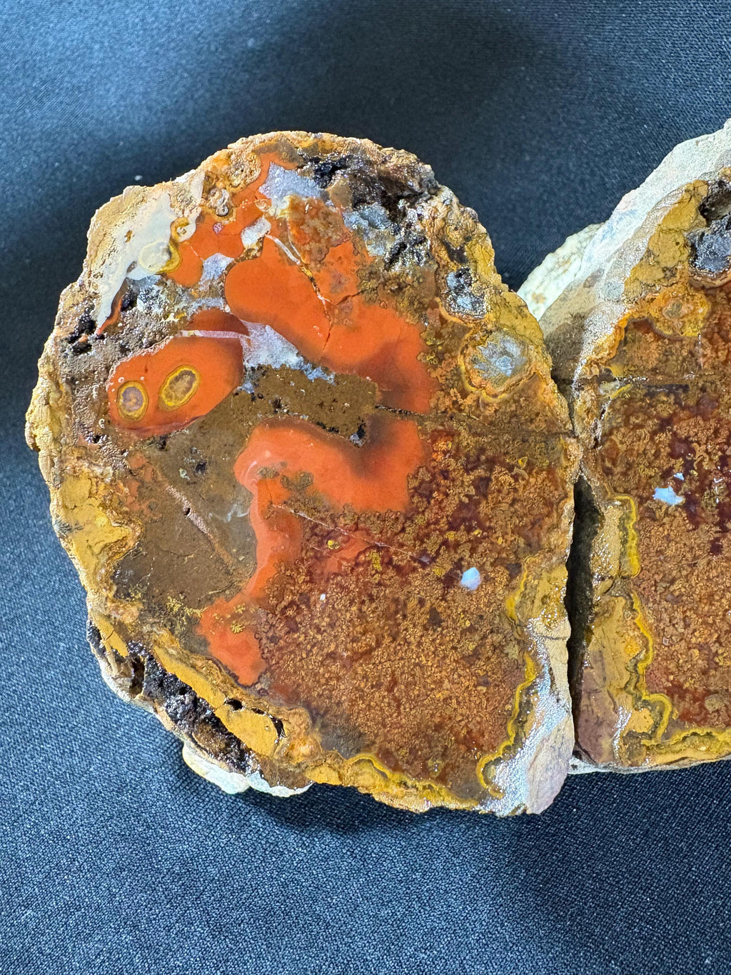 Red Agate Jasper Split Pair