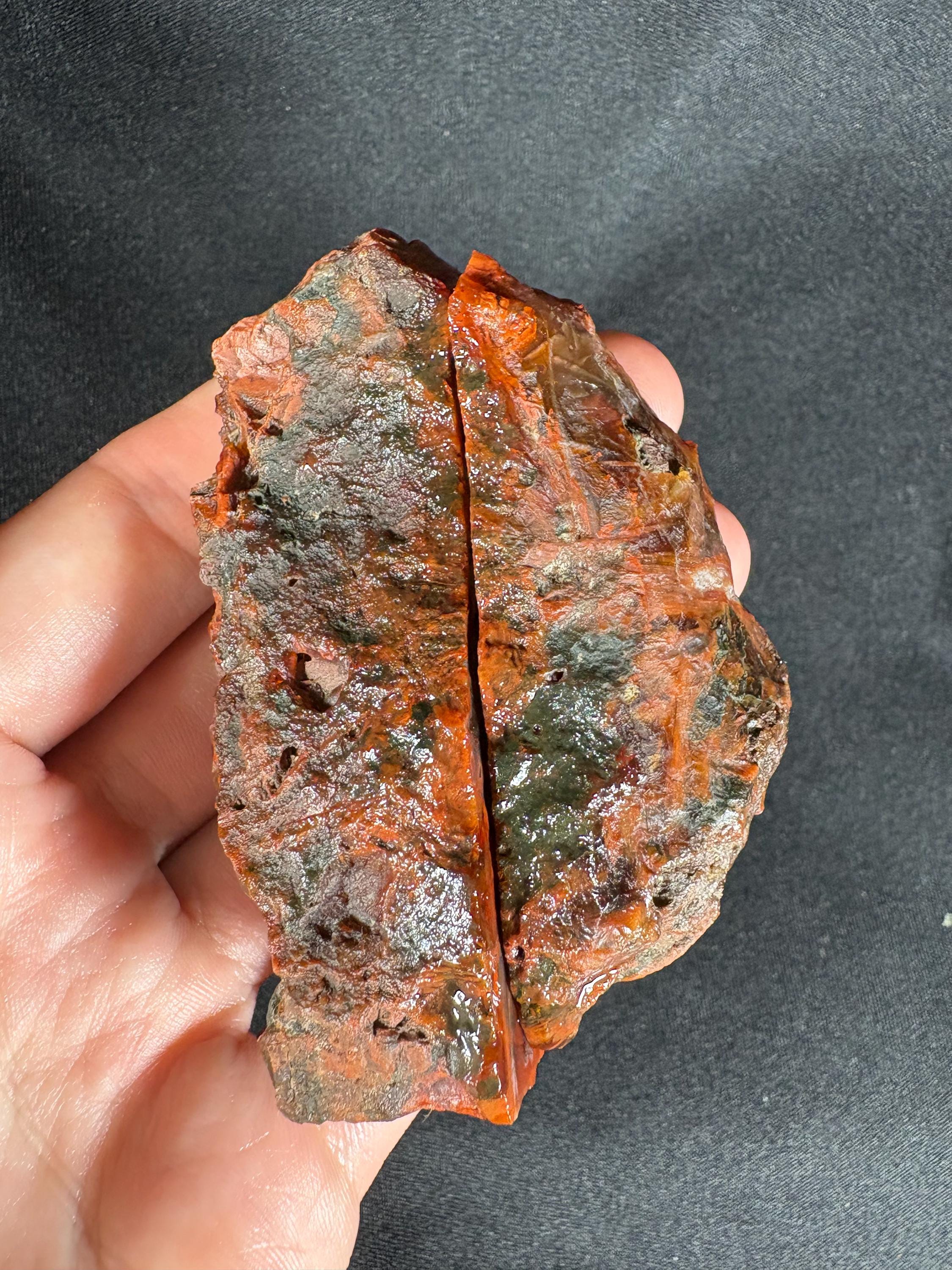 Red Stick Agate Pair - Collector's Specimen