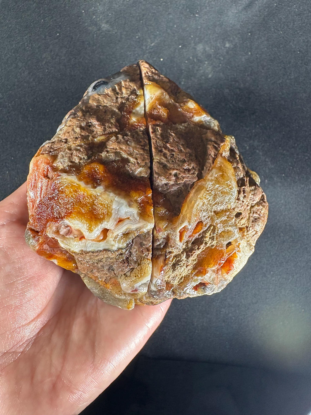 Rare Star Agate Geode Pair - Unpolished