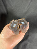 Banded Agate Geode Pair