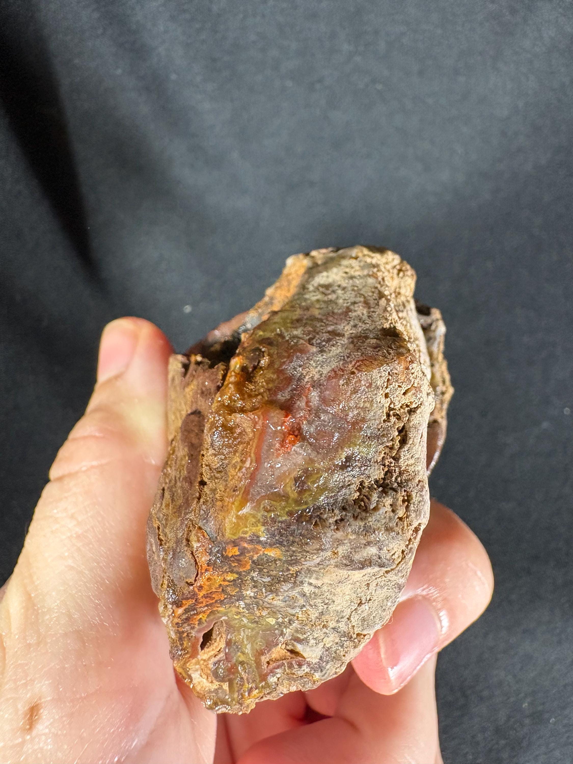Rare Framed Plume Geode (Unpolished)