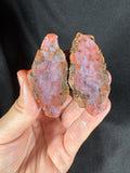 Pink Lace Agate Pair