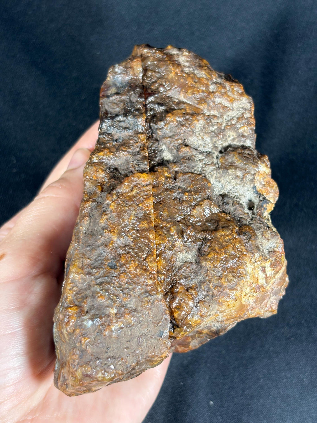 Stick Agate Geode Pair
