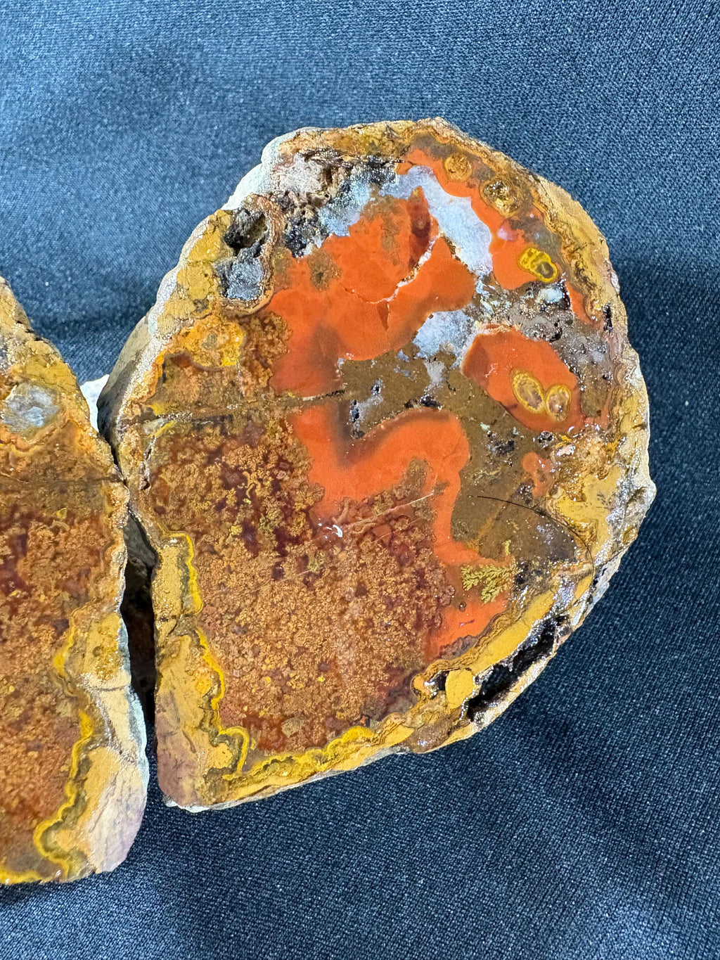 Red Agate Jasper Split Pair