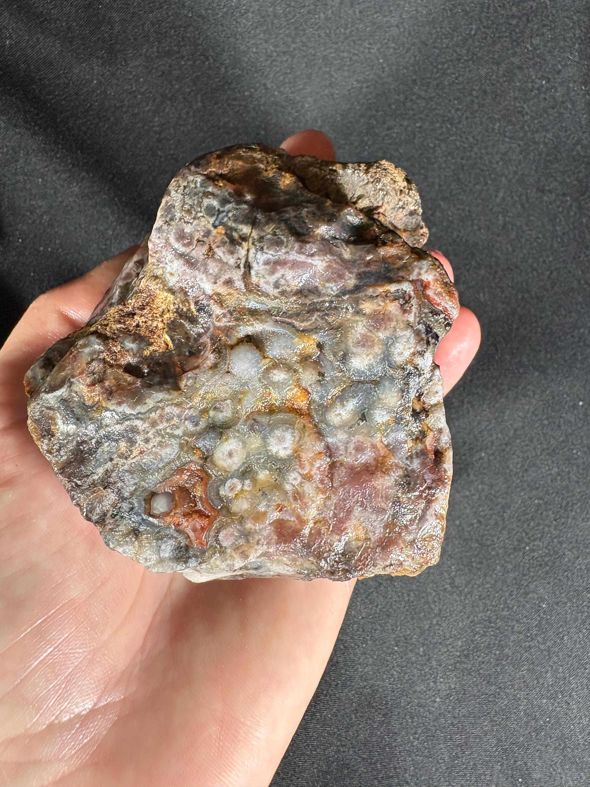 Moss Agate Geode Pair  - Raw Garden Quartz "Frost" Pattern