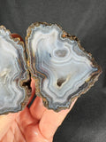 Ankara Blue Ice Agate Pair