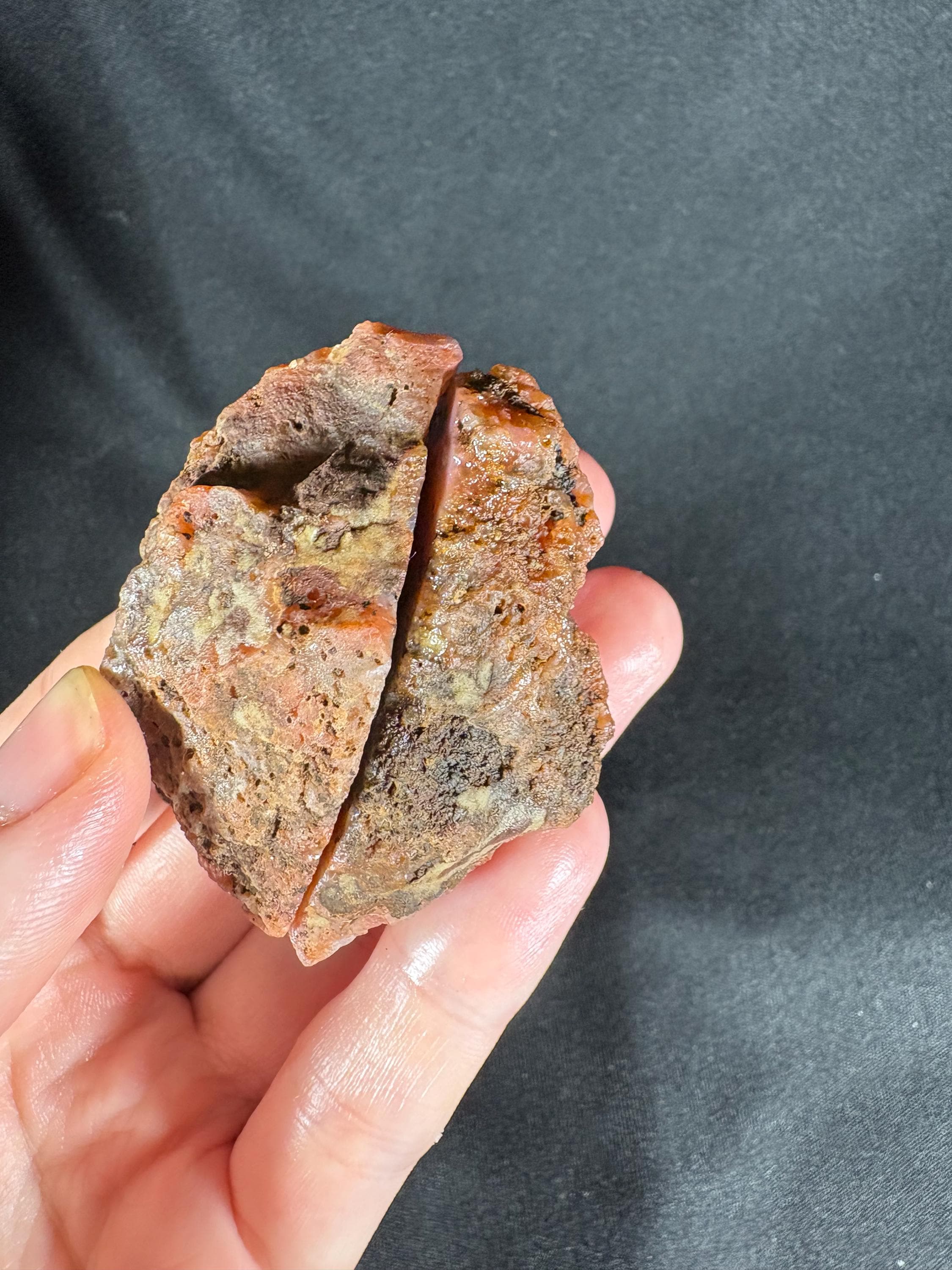 Pink Lace Agate Pair