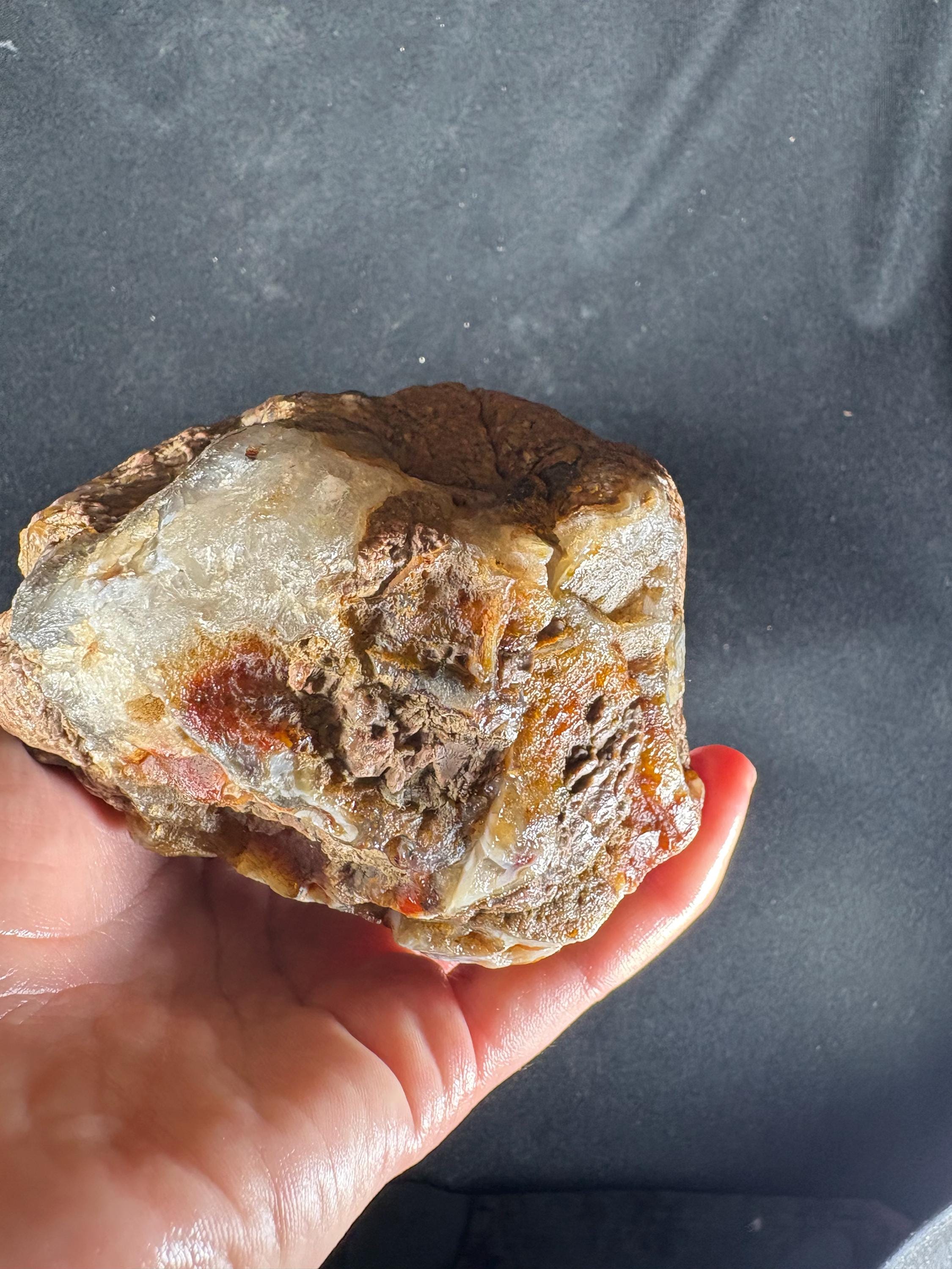 Rare Star Agate Geode Pair - Unpolished