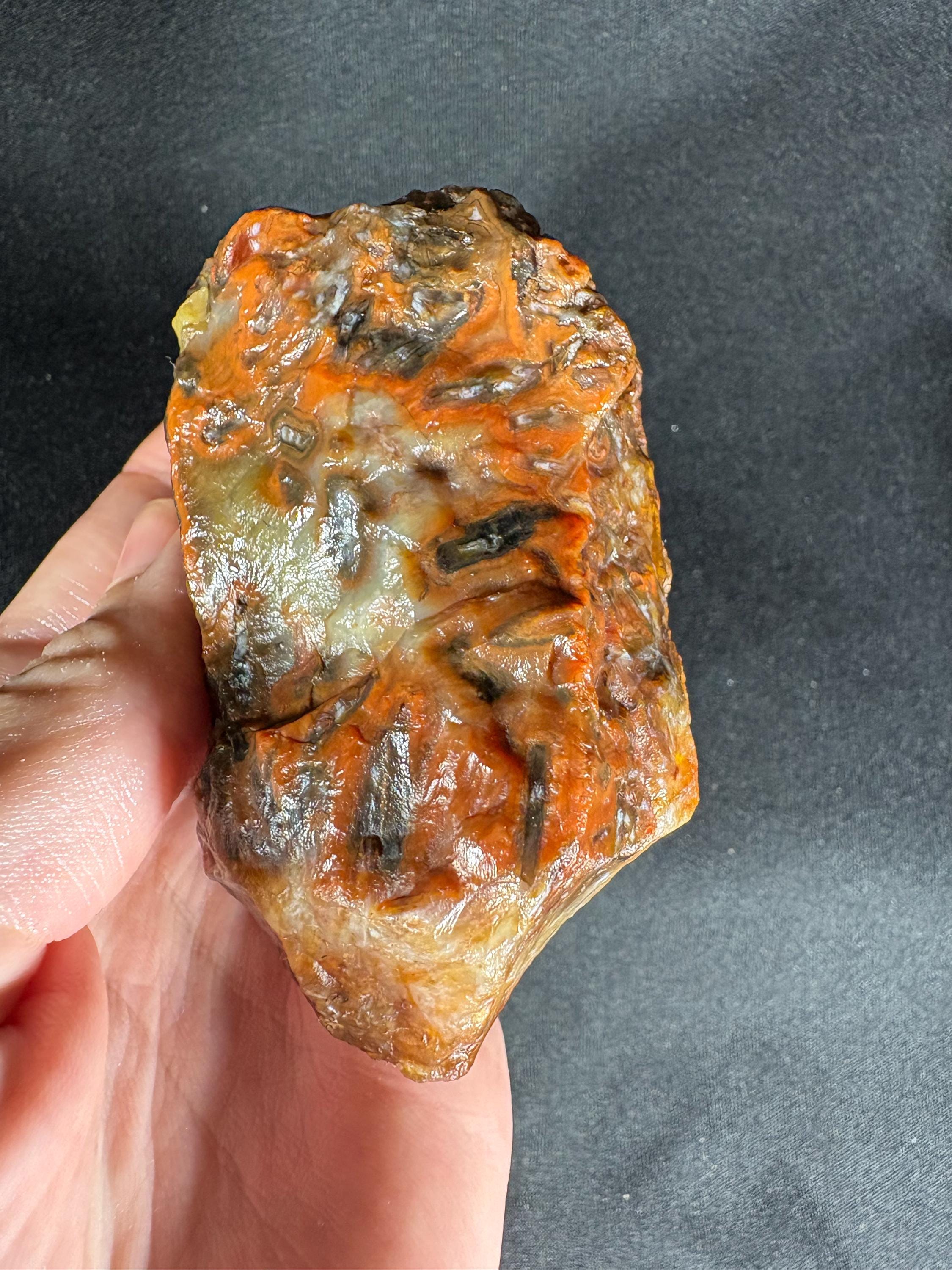 Stick Agate Geode Pair